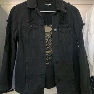 Fashionnova Stereo love denim jacket black